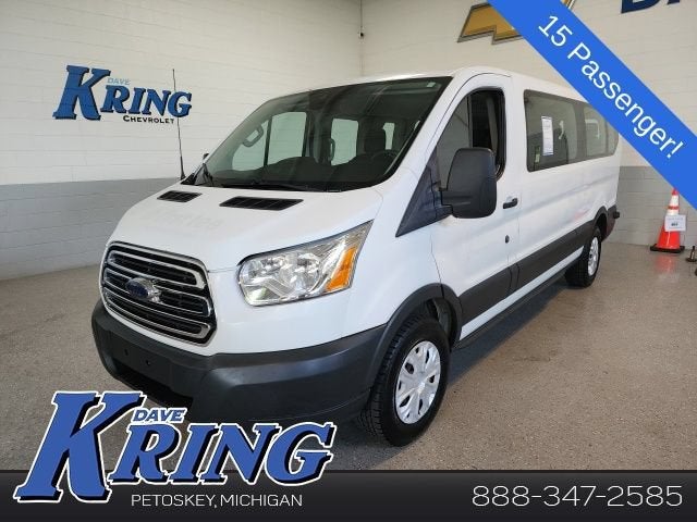 2018 Ford Transit-350 XLT in White — front three-quarter view
