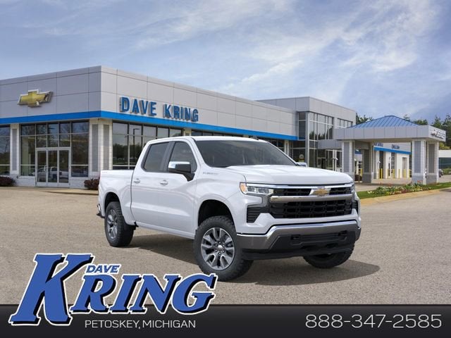 2026 Chevrolet Silverado 1500 LT (2FL) in Summit White — front three-quarter view