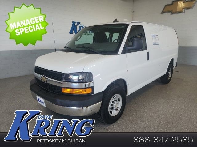 2020 Chevrolet Express Cargo 2500 WT in Summit White — front three-quarter view