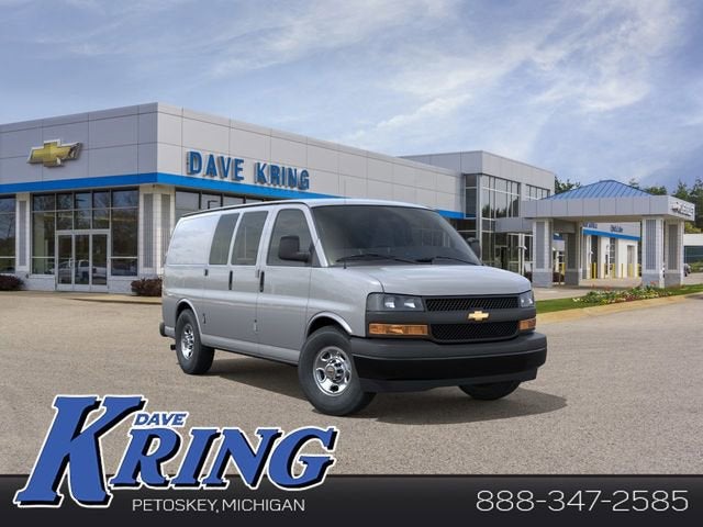 2026 Chevrolet Express Cargo WT in Silver Ice Metallic — front three-quarter view