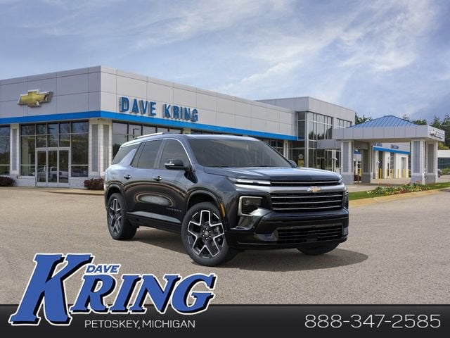 2026 Chevrolet Traverse High Country in Mosaic Black Metallic — front three-quarter view