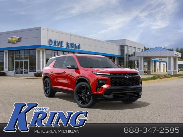 2026 Chevrolet Traverse RS in Radiant Red Tintcoat — front three-quarter view