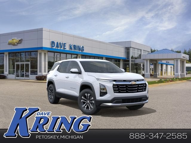 2027 Chevrolet Equinox LT in Summit White — front three-quarter view