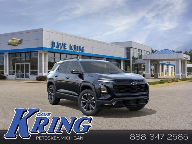 2027 Chevrolet Equinox RS in Mosaic Black Metallic — front three-quarter view