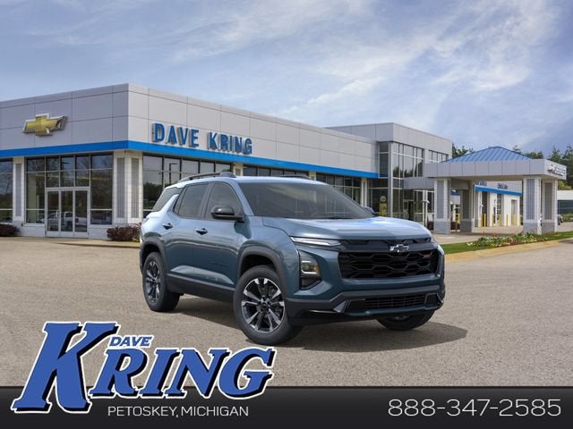 2027 Chevrolet Equinox RS in Lakeshore Blue Metallic — front three-quarter view