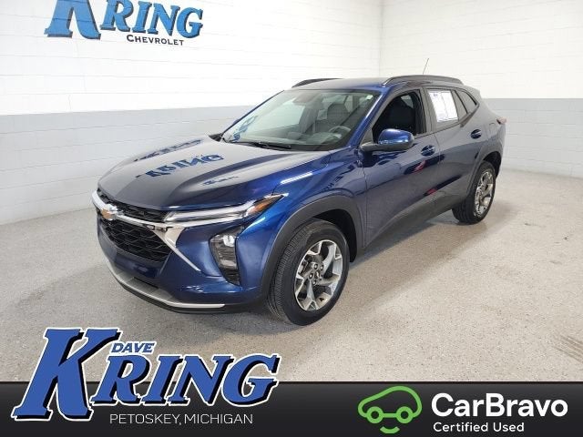 2024 Chevrolet Trax LT in Blue Glow Metallic — front three-quarter view