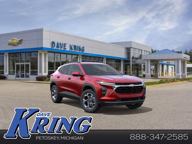 2026 Chevrolet Trax LT in Apex Red — front three-quarter view